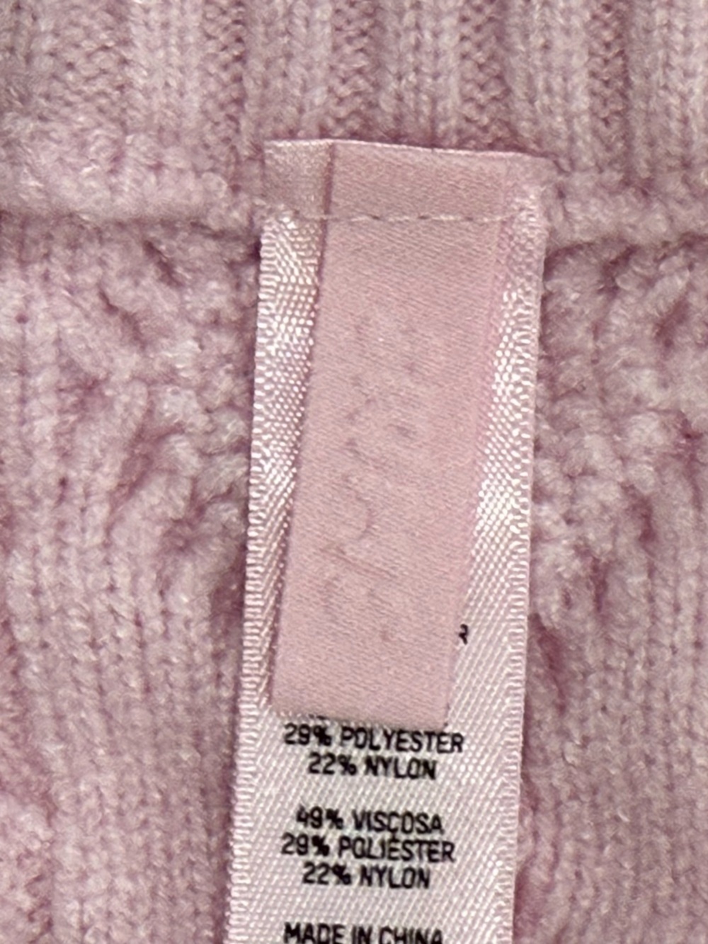 Skims Snow Bunny Cable Knit Zip Up Sweater Small Baby Pink Coquette Cozy Chic - Picture 9 of 11